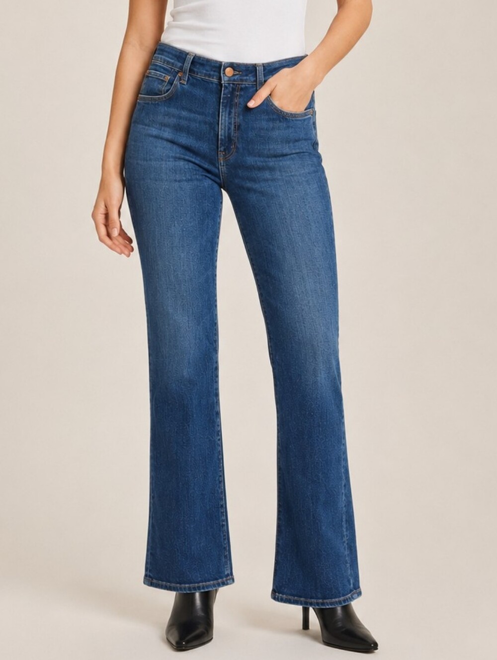 Closed Baylin Blue Jeans Womens Size 32 High Rise Slim Flare Sustainable Denim